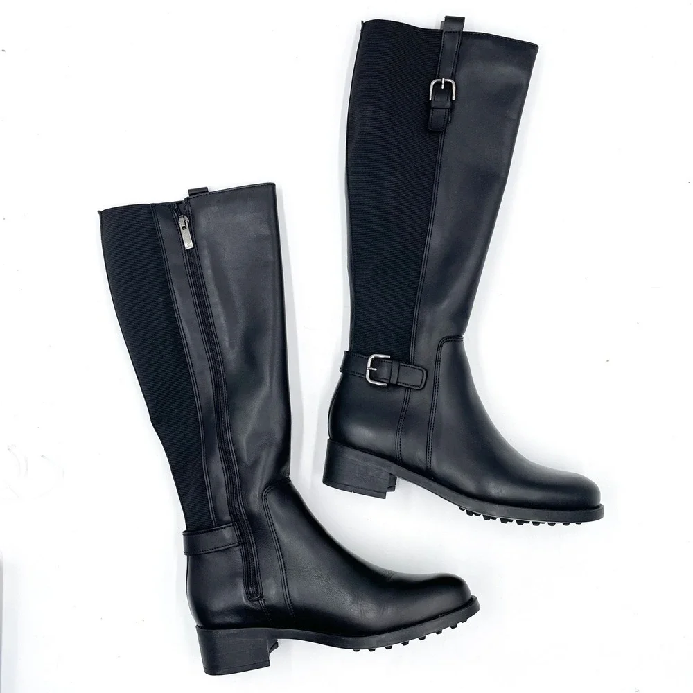 La Canadienne Sefora Boots Black Leather‎ Knee High Riding Sz 6